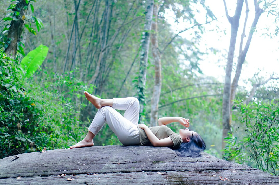 relaxing in nature