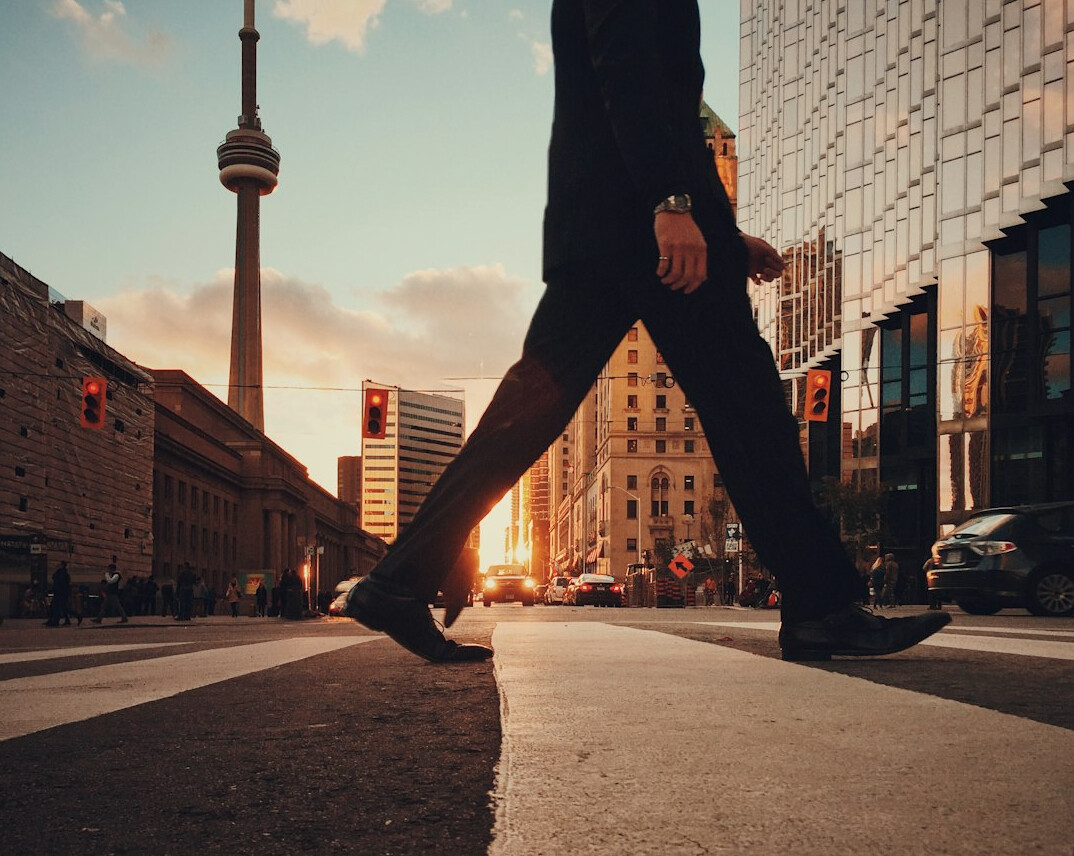 person replacing bad habit with walk