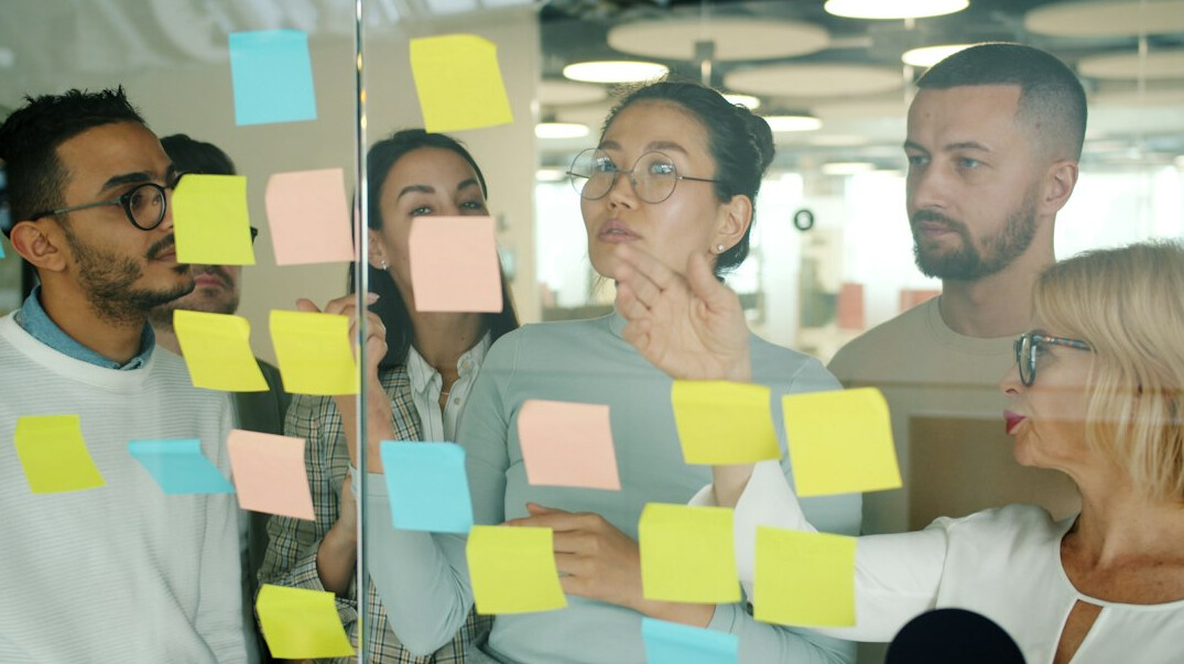 team brainstorming session