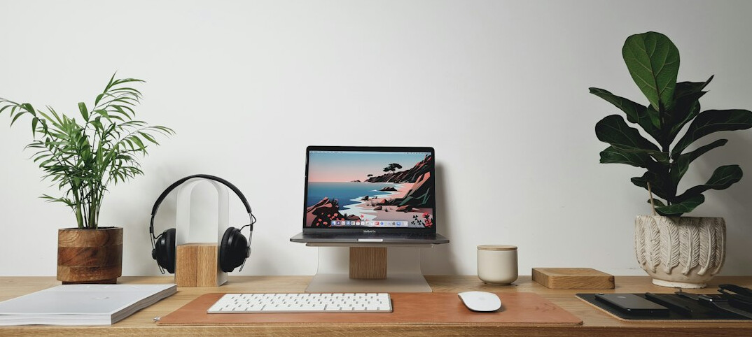 organized desk setup